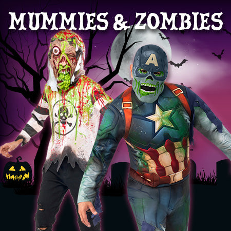 Check out these Mummy and Zombie costumes for Halloween 2024. Your child can run around the neighbourhood seeking brains and lollies! Order online at Costume Super Centre Australia