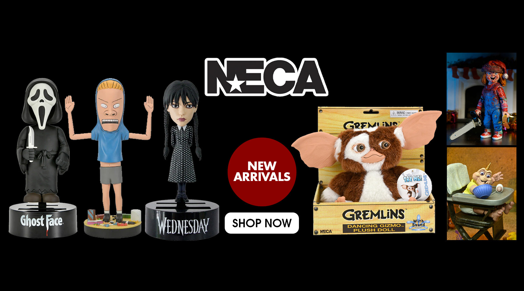 The hottest new NECA and Kidrobot arrivals are now at Costume Super Centre Australia. Check out Wednesday, Chucky, Dancing Gizmo, Dinosaurs, Beavis & Butthead and more!