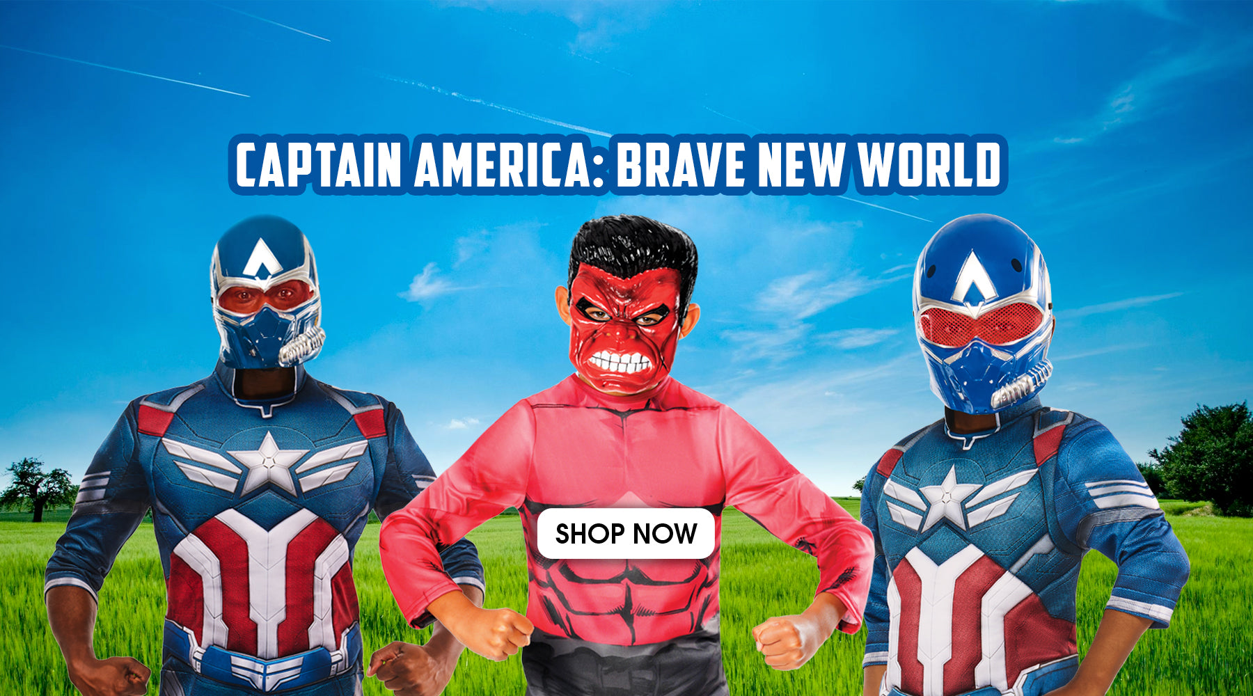 Shop NEW Captain America: Brave New World and Red Hulk costumes online at Costume Super Centre Australia