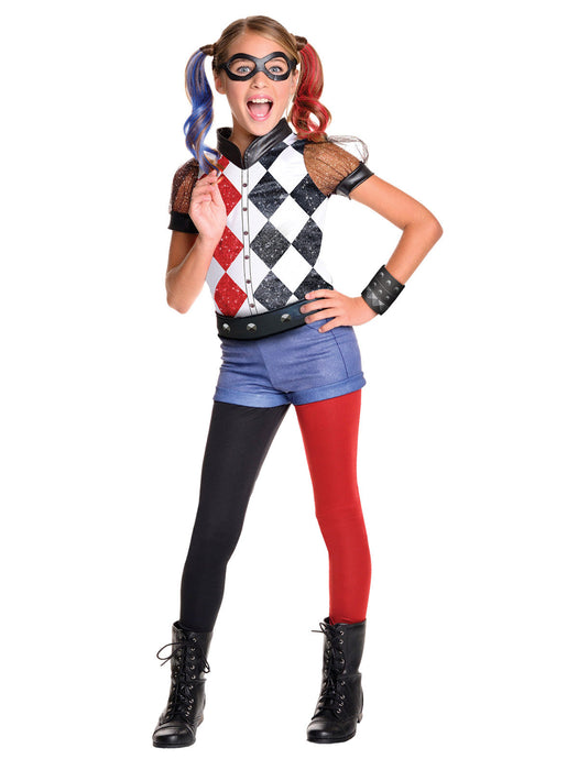 Buy Harley Quinn Deluxe Costume for Kids - Warner Bros DC Super Hero Girls from Costume Super Centre AU