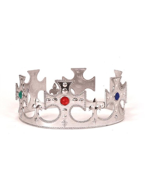 King or Queen Adult Crown in Silver | Costume Super Centre AU