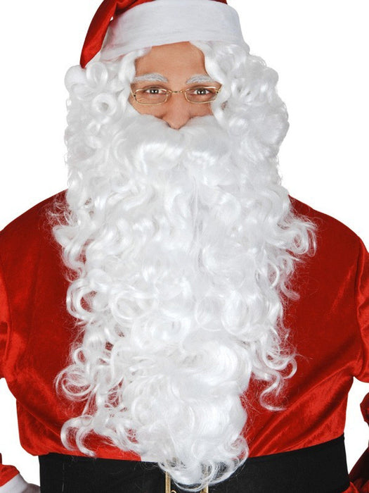 Buy Santa Plush Adult Beard and Wig Set from Costume Super Centre AU