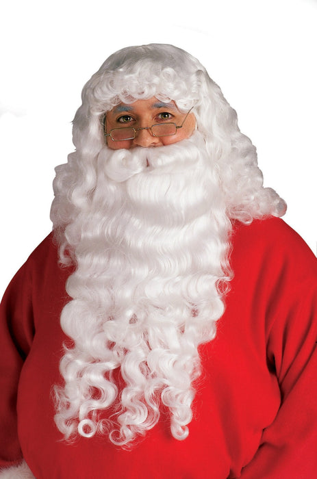 Buy Santa Plush Adult Beard and Wig Set from Costume Super Centre AU