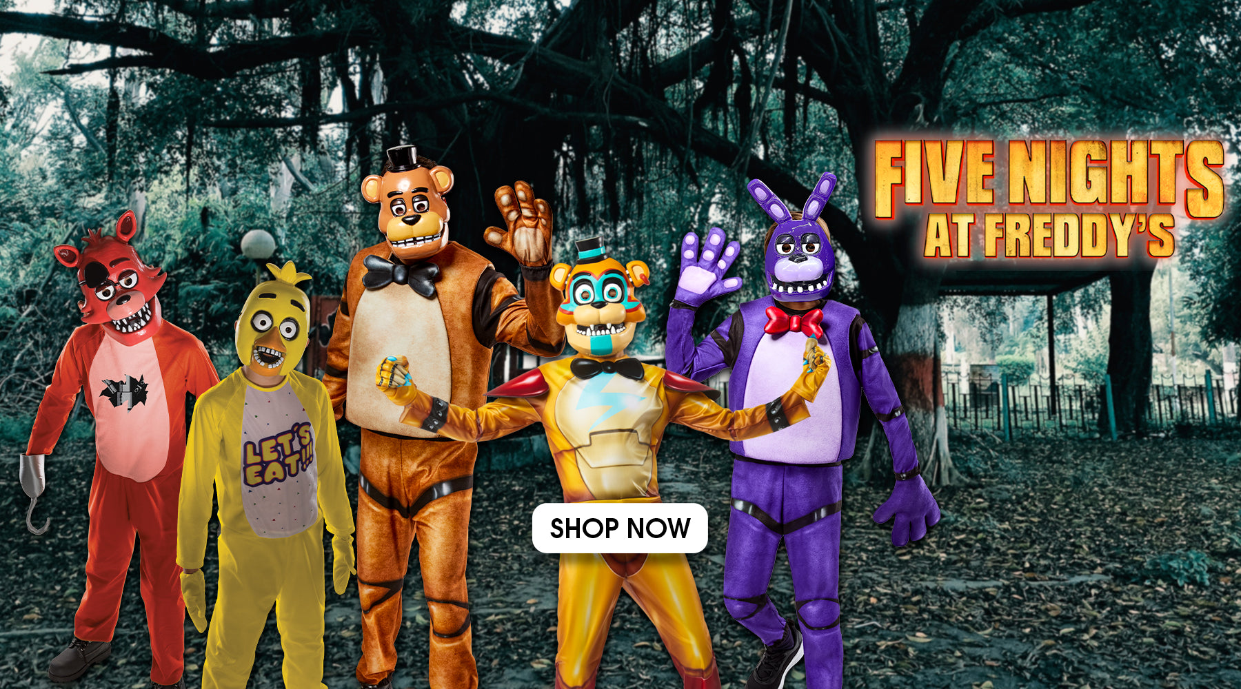 Five Night at Freddy's are the hottest costumes for boys for Halloween 2024! Check out the range online at Costume Super Centre Australia