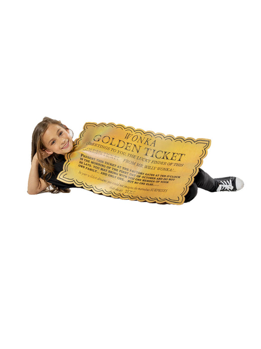 Buy Golden Ticket Tabard Costume for Kids - Warner Bros Charlie and the Chocolate Factory from Costume Super Centre AU