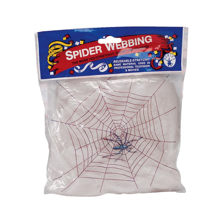 Buy Spider Webbing with Spiders - White from Costume Super Centre AU