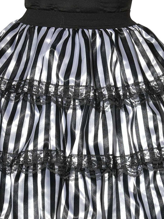 Buy Striped Black & White Ruffle Skirt for Adults from Costume Super Centre AU