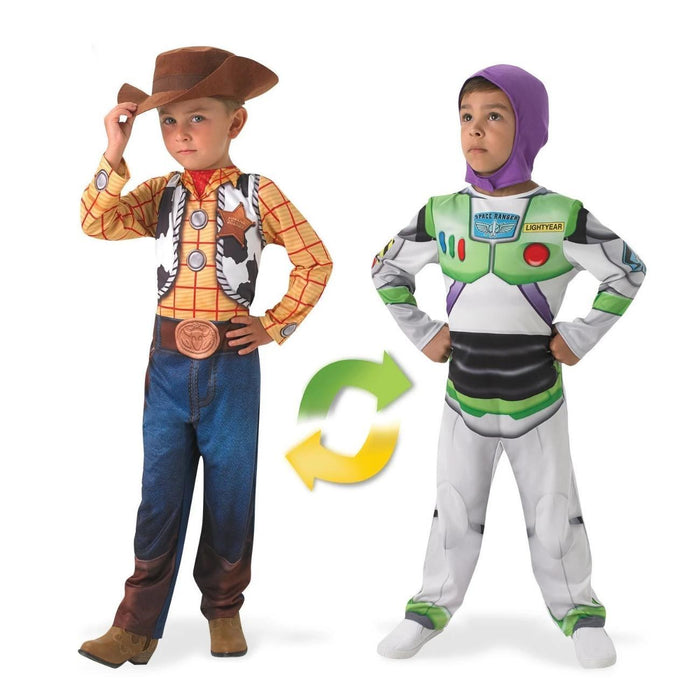 Toy Story - Woody To Buzz Lightyear Deluxe REVERSIBLE Child Costume | Costume Super Centre AU