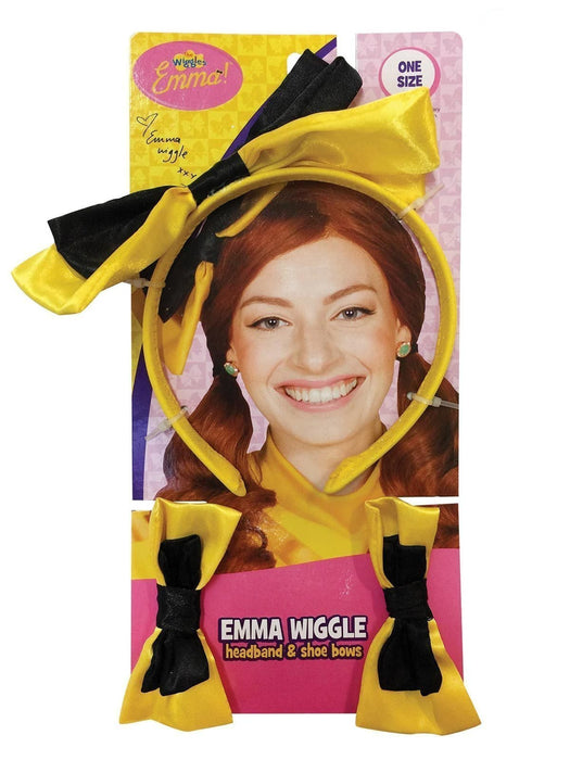 The Wiggles - Yellow Emma Wiggle Headband and Shoe Bow Set | Rubies 6500 | Costume Super Centre AU