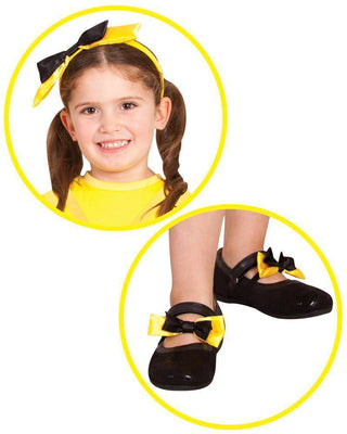 The Wiggles - Yellow Emma Wiggle Headband and Shoe Bow Set | Rubies 6500 | Costume Super Centre AU